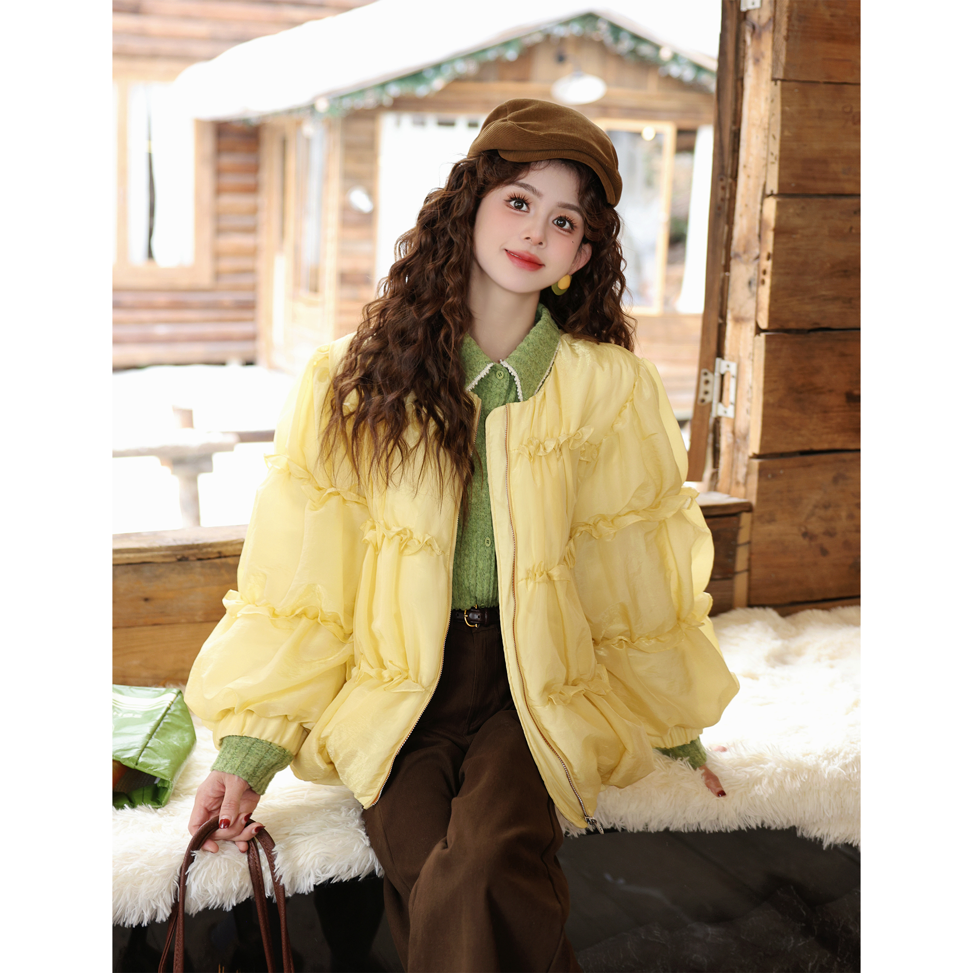 陈大器【蒲桃日记】港风复古保暖冬季休闲羽绒百搭外套JM2477795