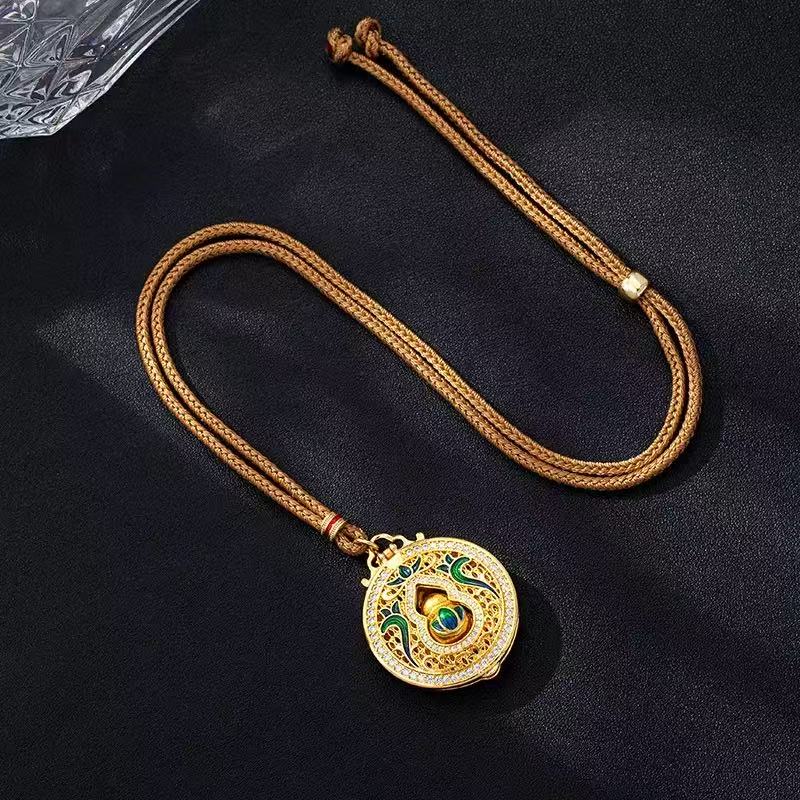 合金吊坠 镂空花纹古法葫芦吊坠款手工项链时尚