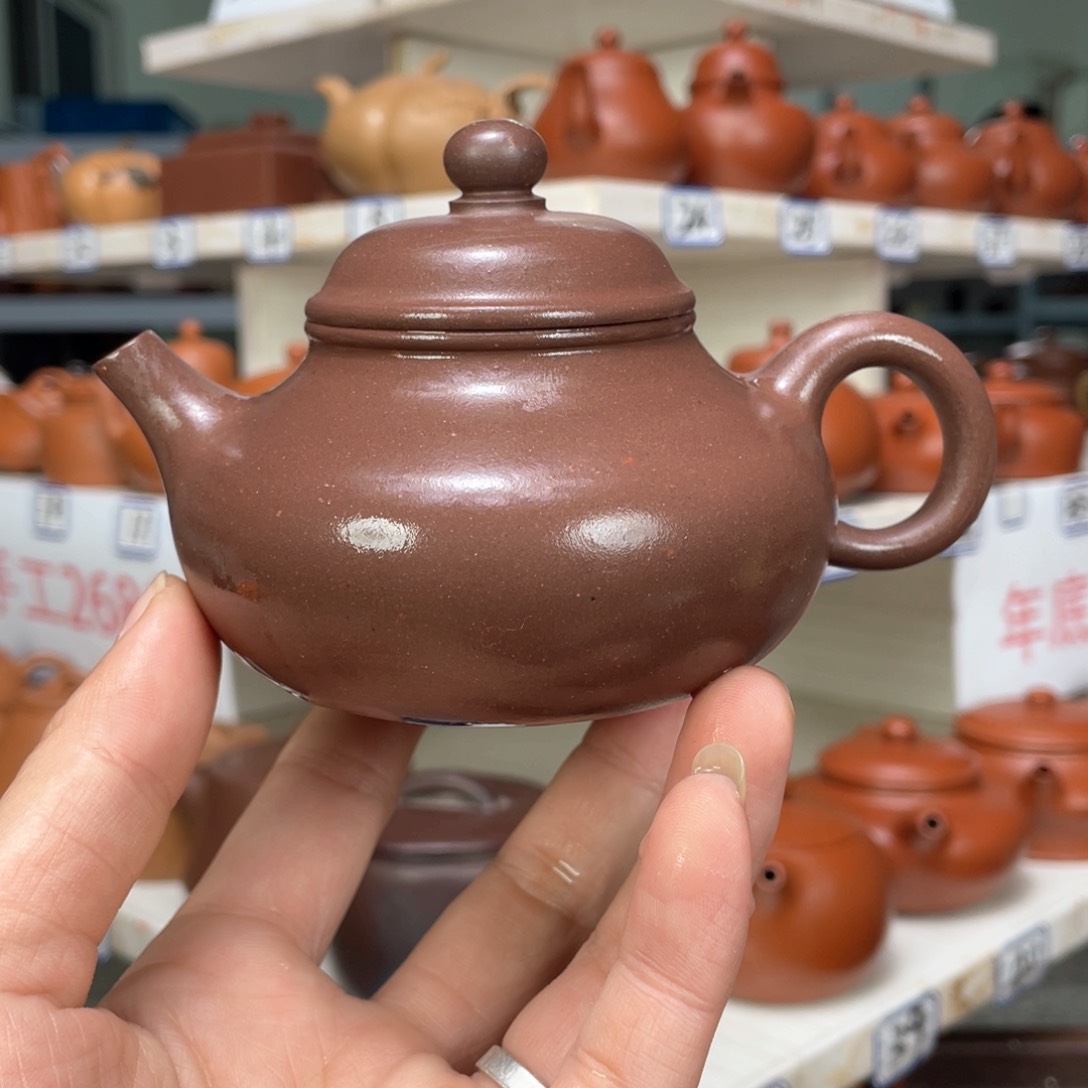 紫砂茶壶紫泥全手工220毫升