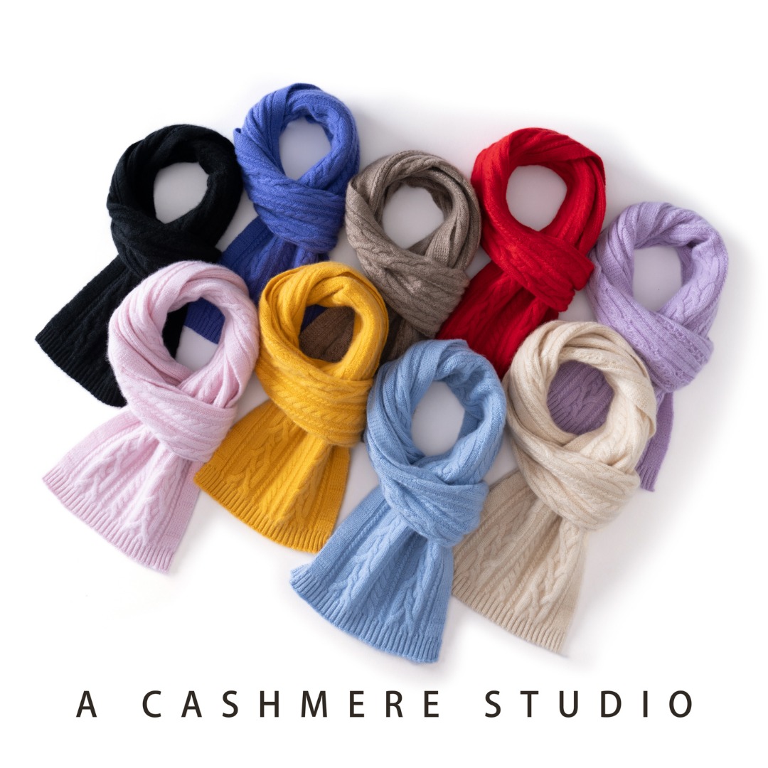 外贸原单~秋冬山羊绒儿童森系围巾多巴胺保暖防寒围脖糖果色休闲