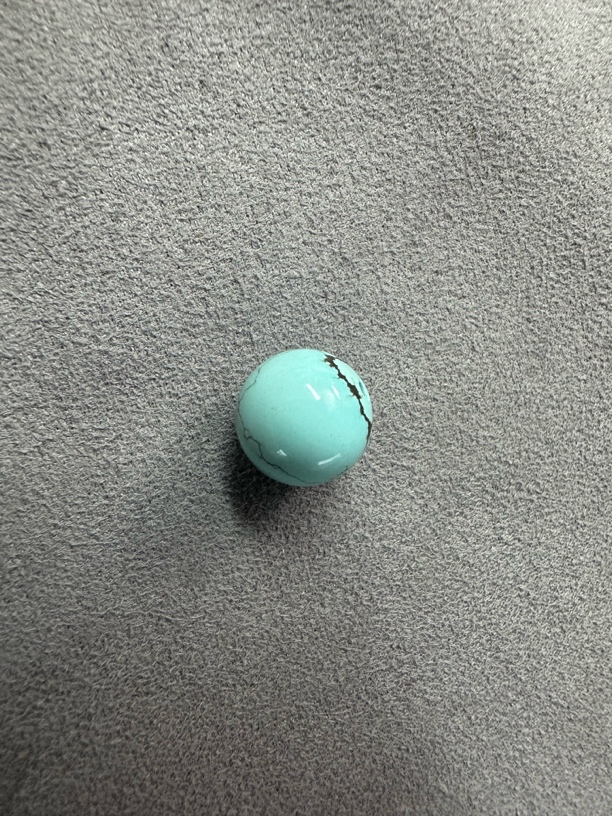 原矿绿松石圆珠尺寸10➕克重1.57g有瑕