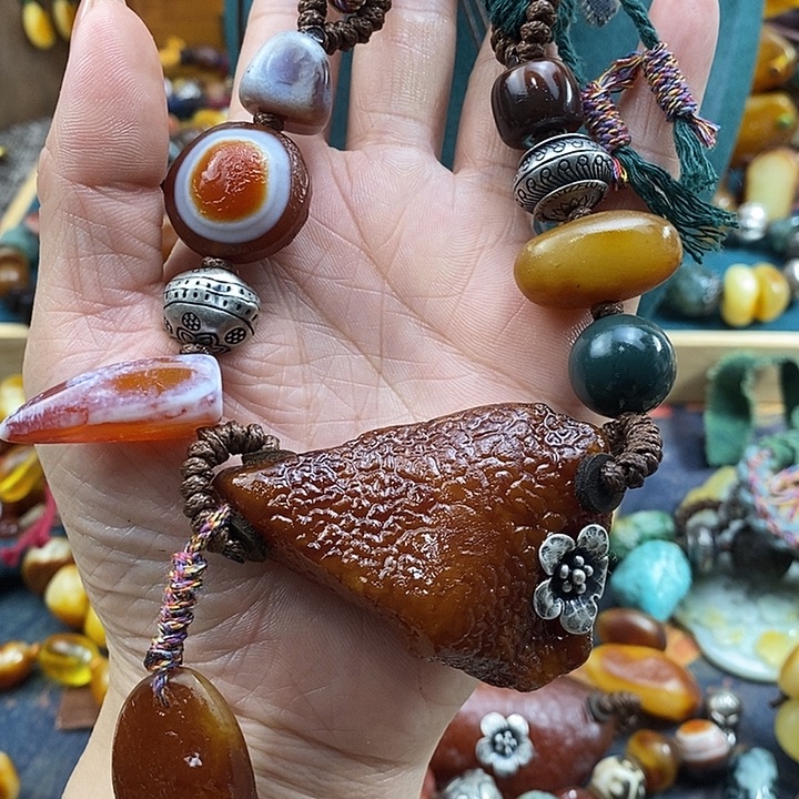 蜜蜡未镶嵌项链项链