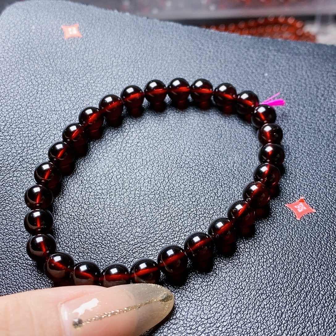 石榴石手链未镶嵌7.0单圈