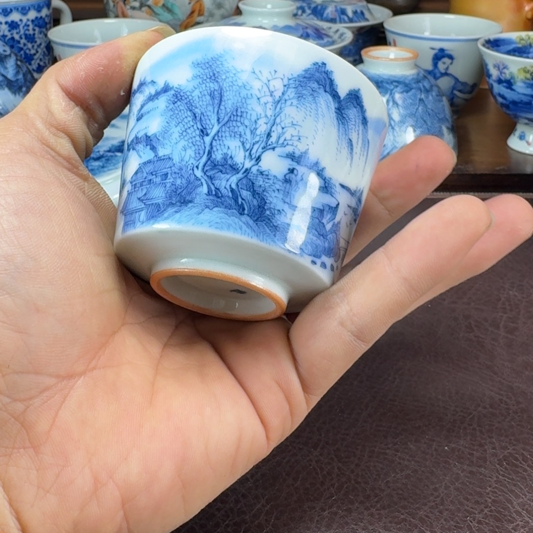 散***人瓷片当代景德镇陶瓷手绘茶具