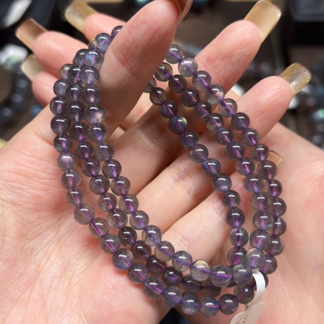 未镶嵌手链长石5.6mm左右