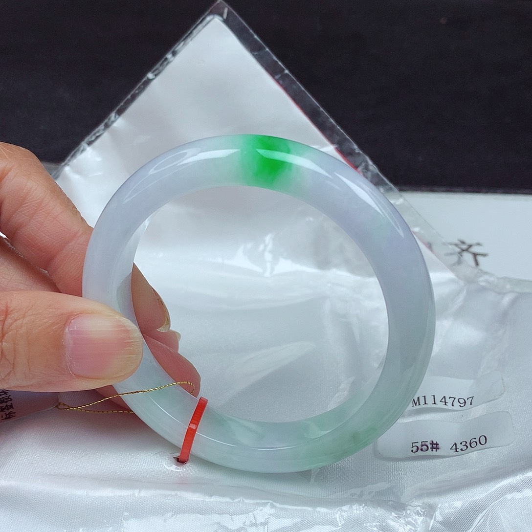 未镶嵌手镯翡翠55圈4797