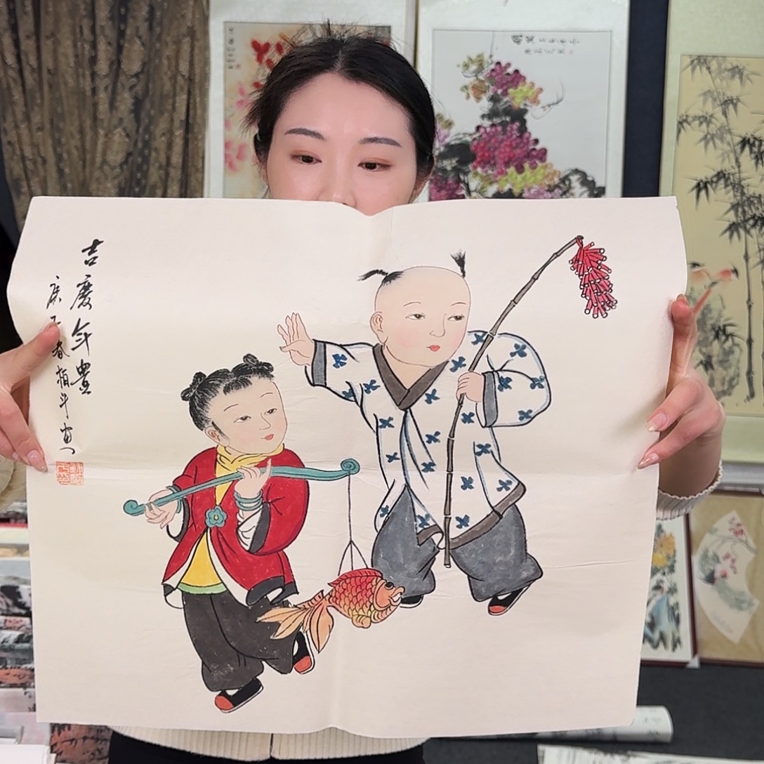 纯手绘国画作品好看