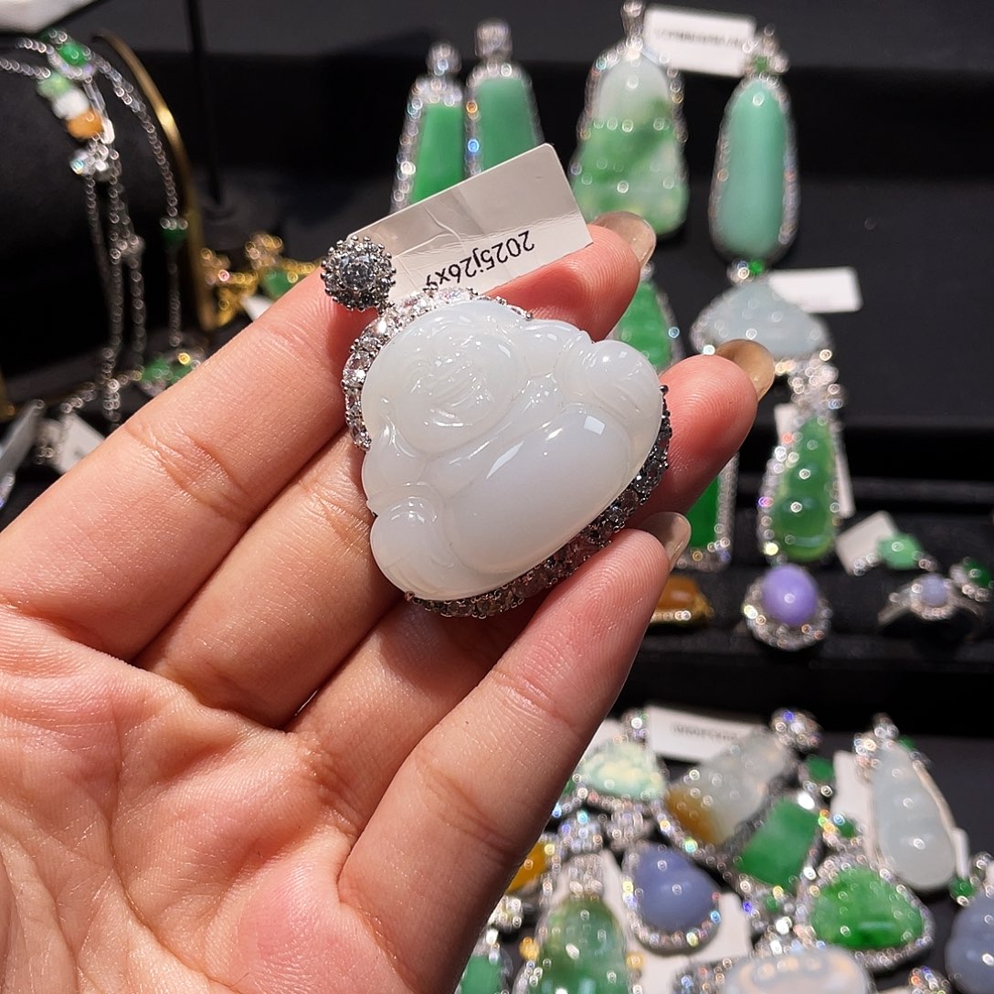 翡翠银S925镶嵌颈饰