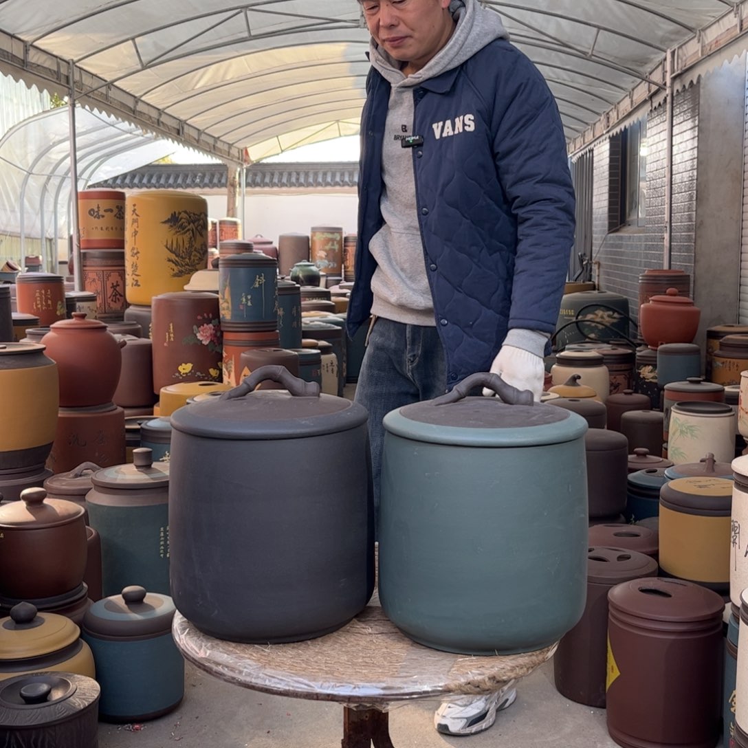 紫砂茶叶罐8 饼茶叶罐2个