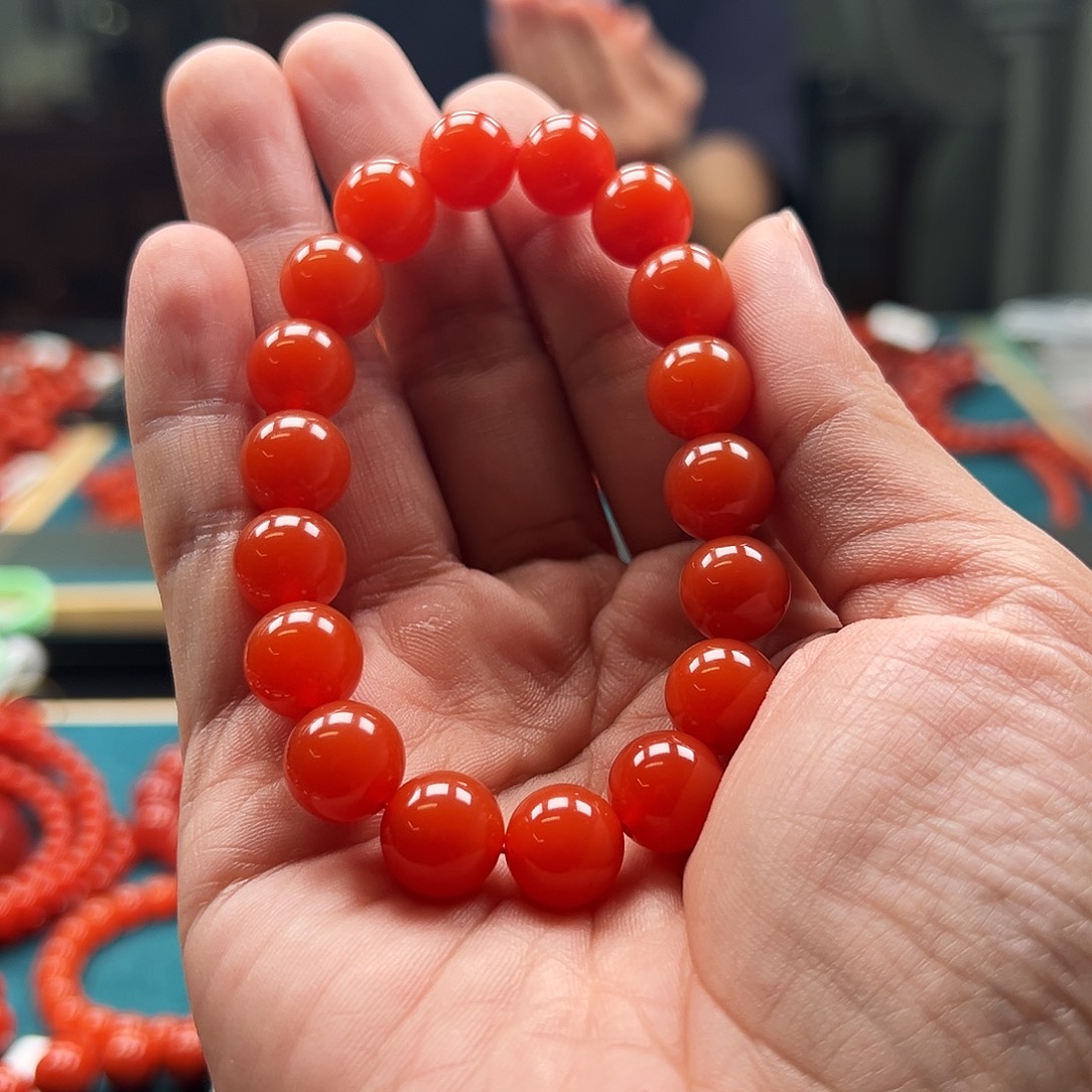 手串未镶嵌南红玛瑙原矿11m收藏级