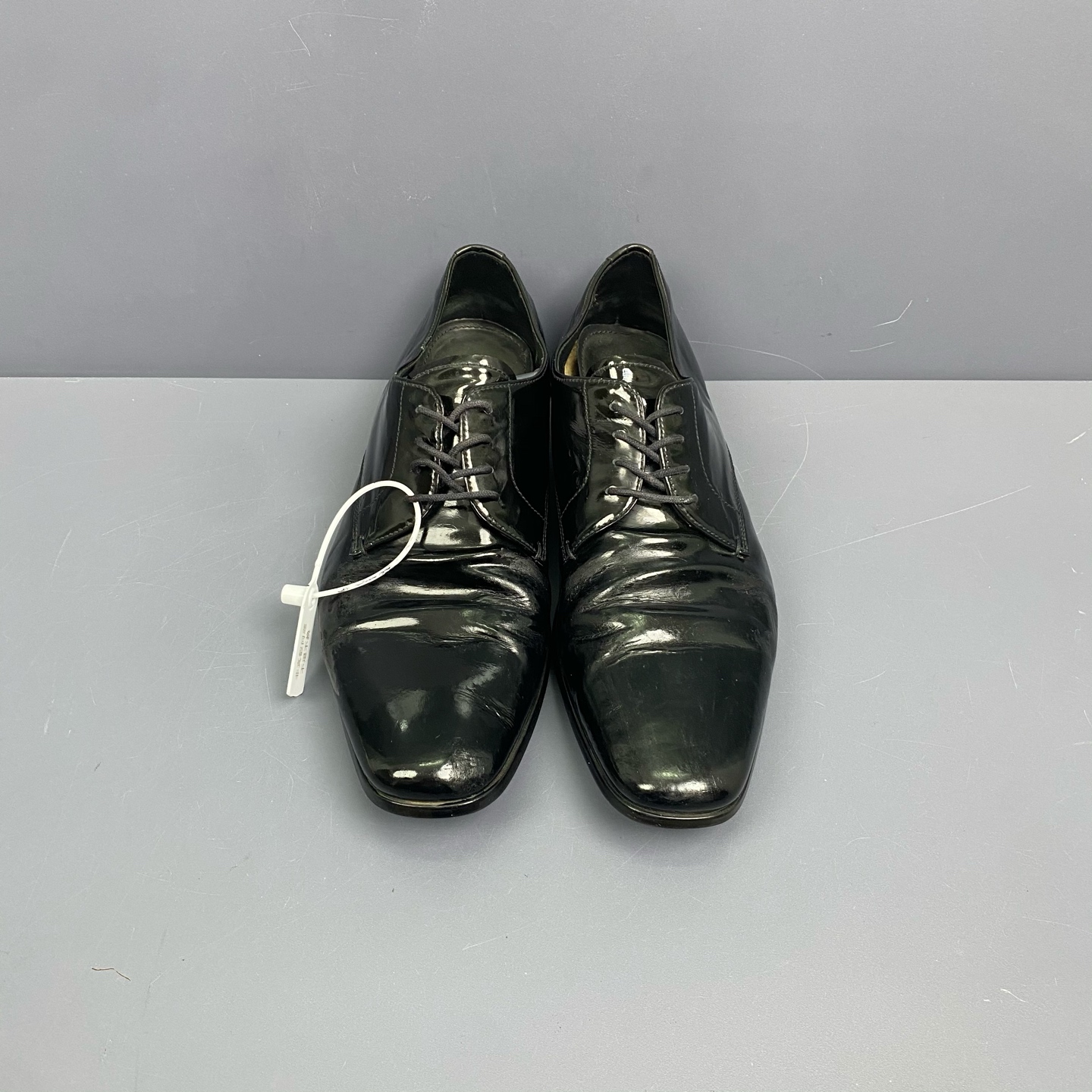 95新 DIOR/迪奥 40.5码 Dior漆皮皮鞋 休闲鞋鞋面小褶痕280