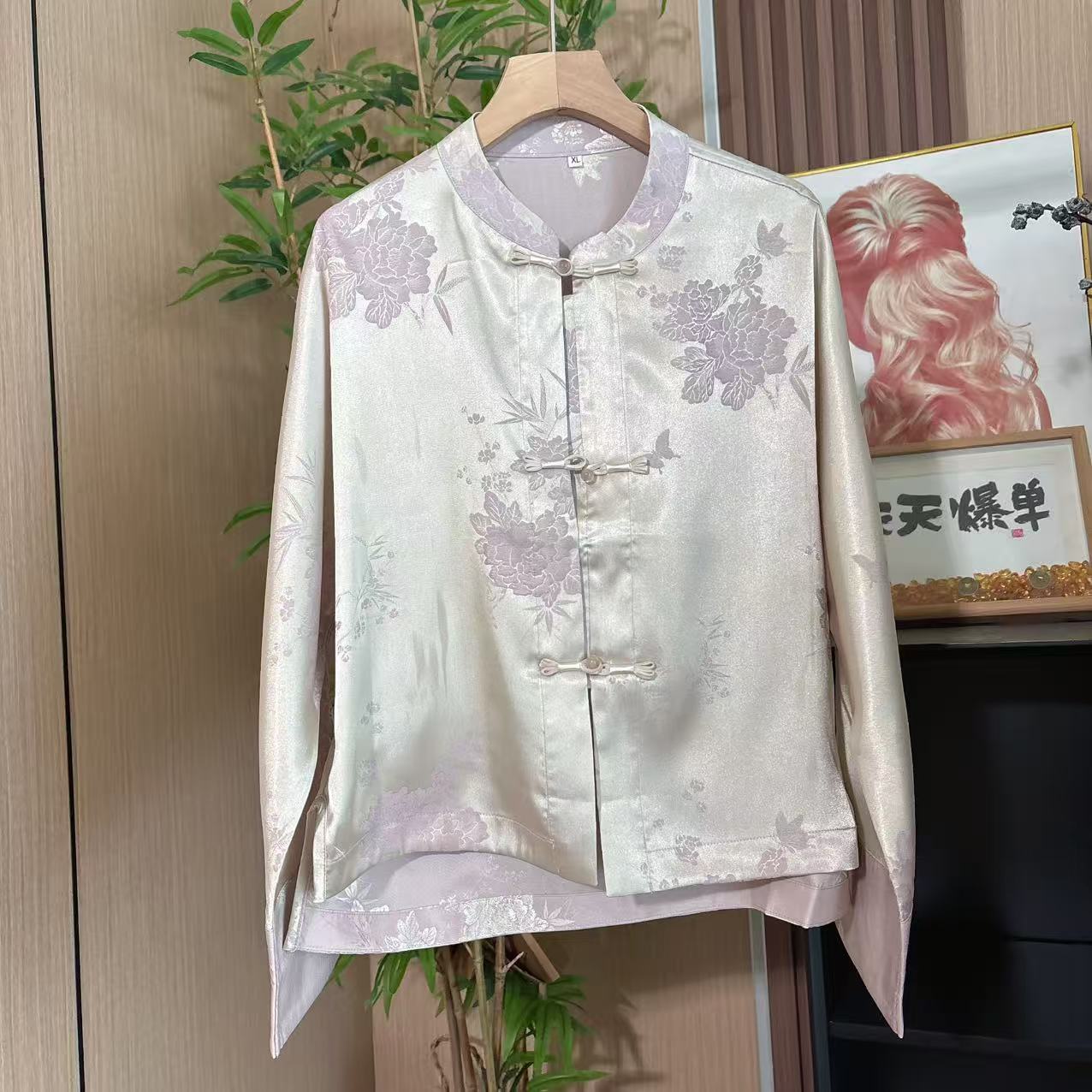 开衫新中式薄款短款立领女防晒短外套气质复古春夏重工时尚3309