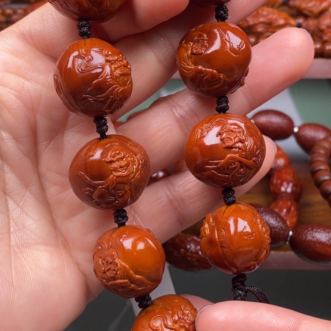 做***己木质橄榄核回血直播间