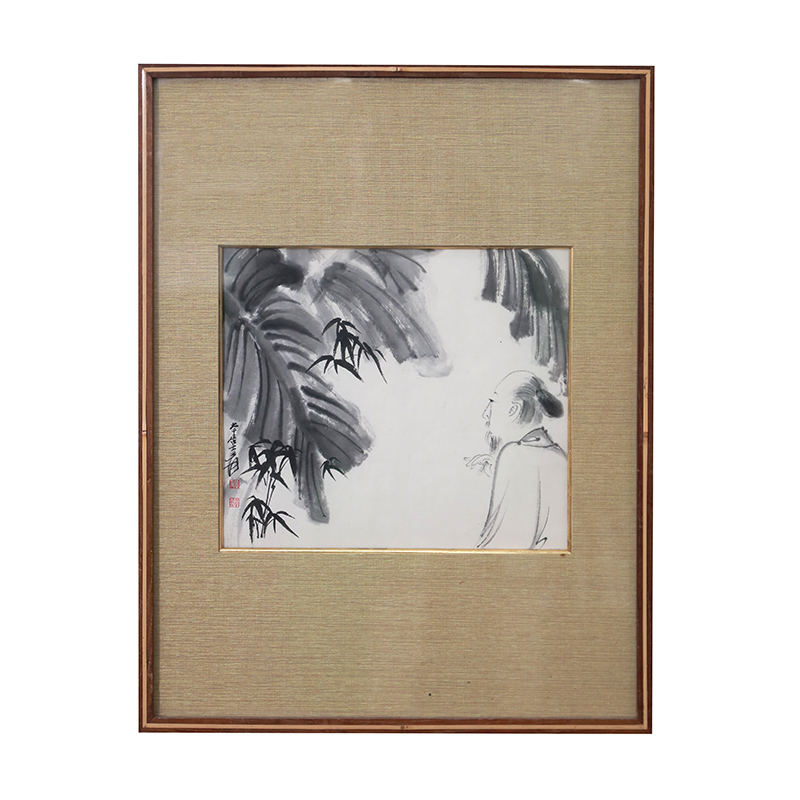 张大千-高士图-26x23cm