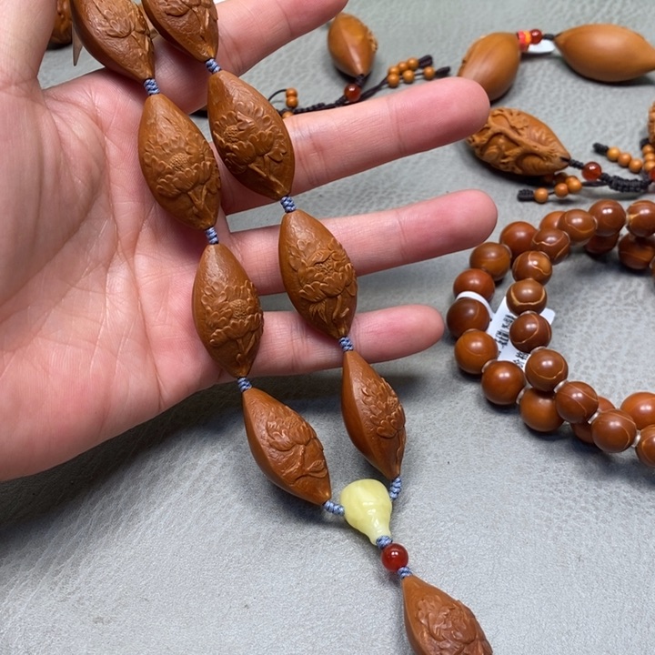 橄榄核手串/手链周派二花花开富贵手持