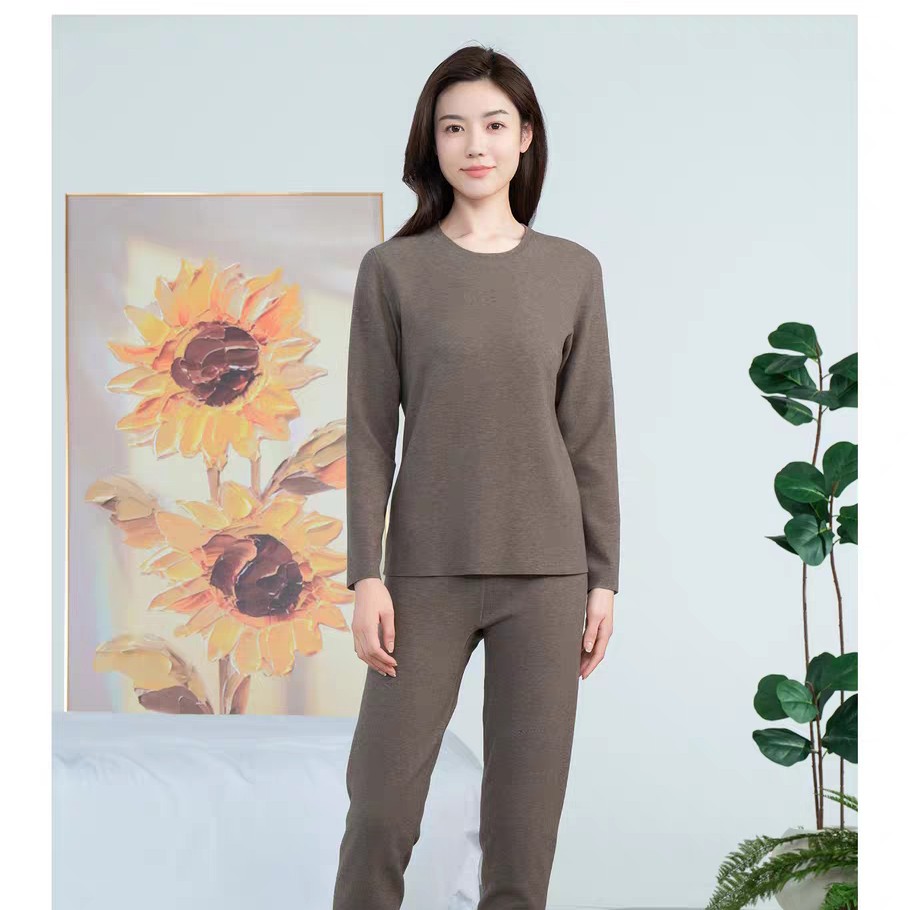 铜牛向日葵远红外贴护原液暖绒女套 2025秋冬护膝秋衣秋裤VN093