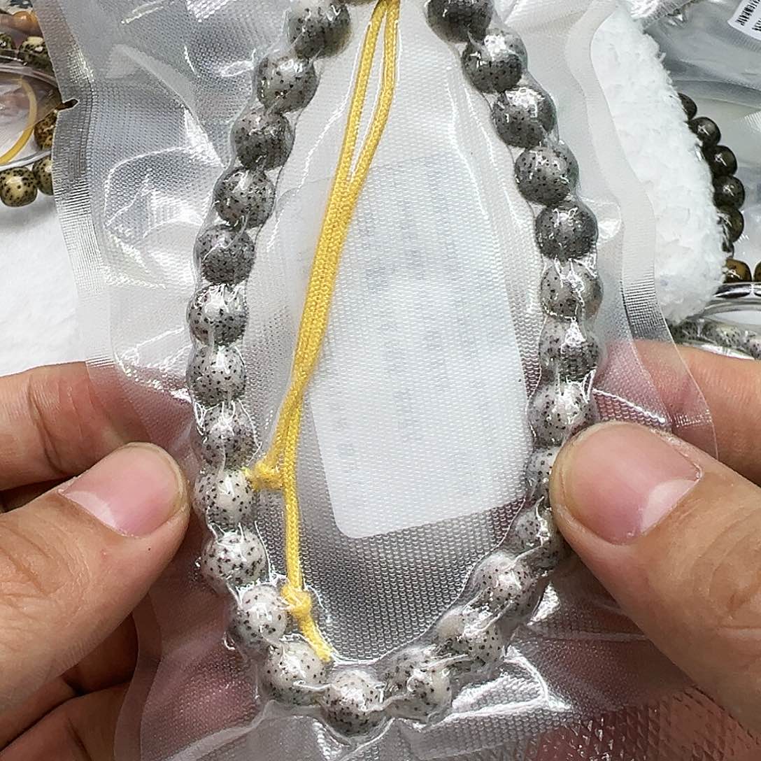 星月菩提手串78灭火月留白糯冰石玉星月菩提糖豆手持9圆
