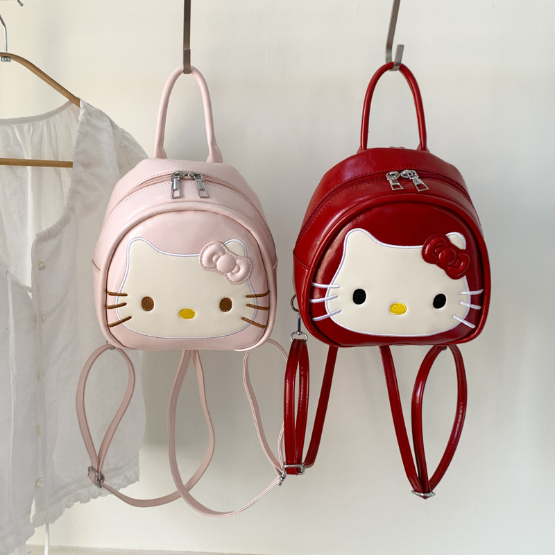 可爱kitty双肩包2025新款时尚百搭双肩背包出游旅行书包