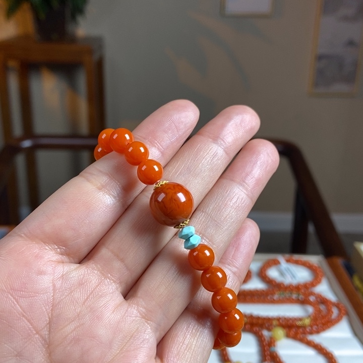 南红玛瑙手链未镶嵌南红7