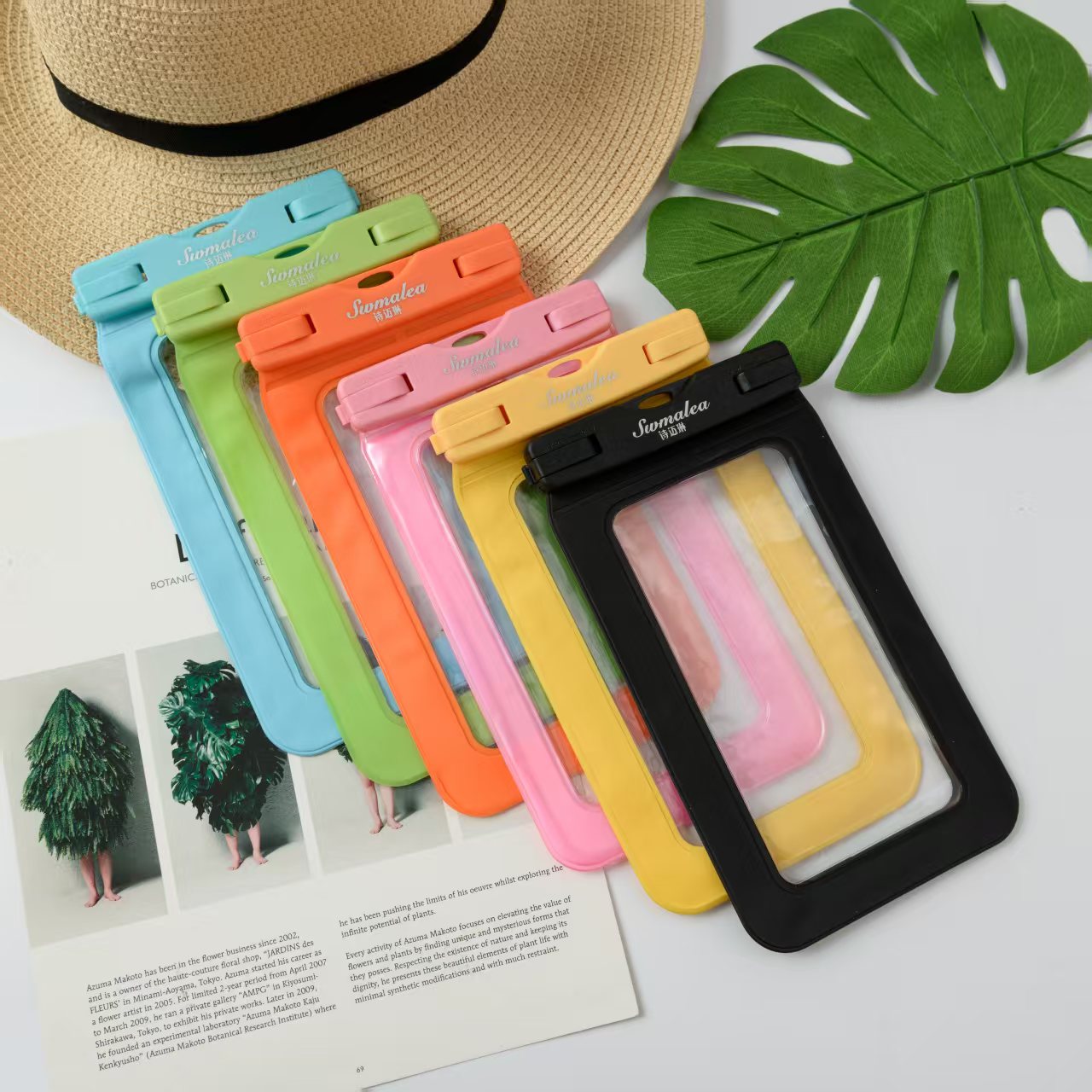 时尚多彩手机防水袋漂流水上乐园海滨浴场多用途可接打电话可触屏