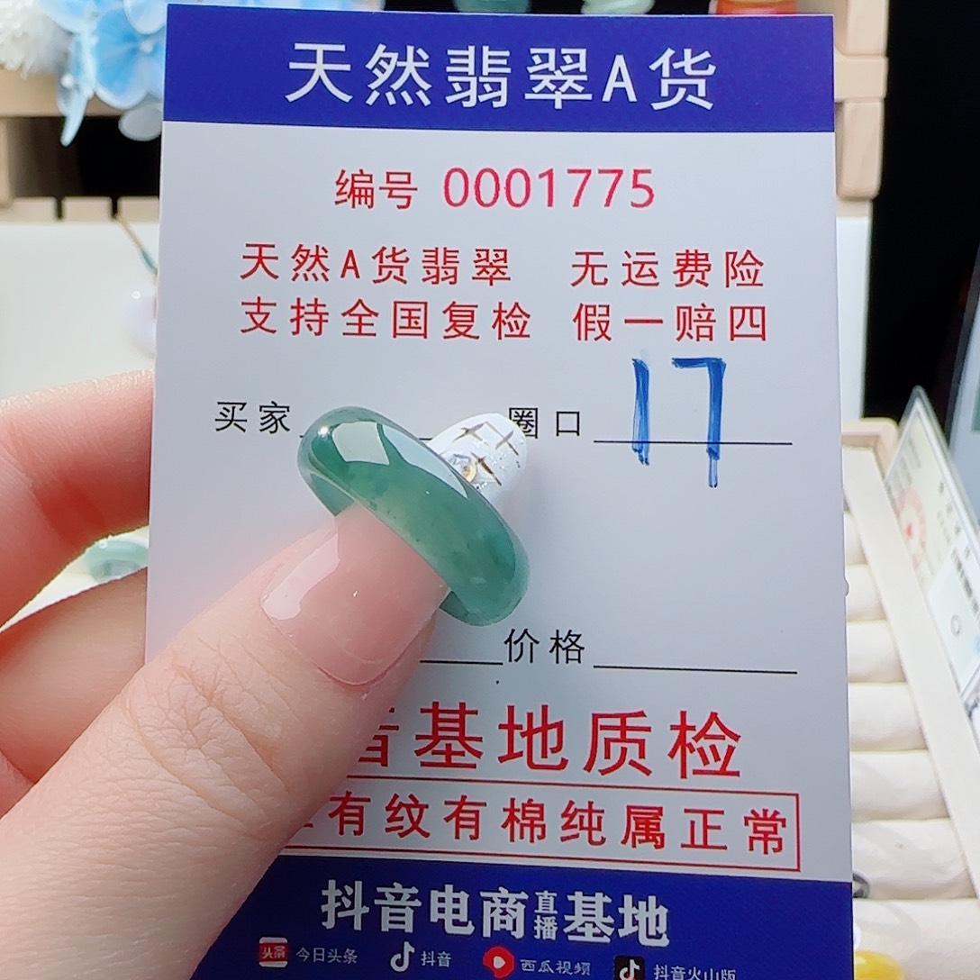 翡翠未镶嵌戒指戒指