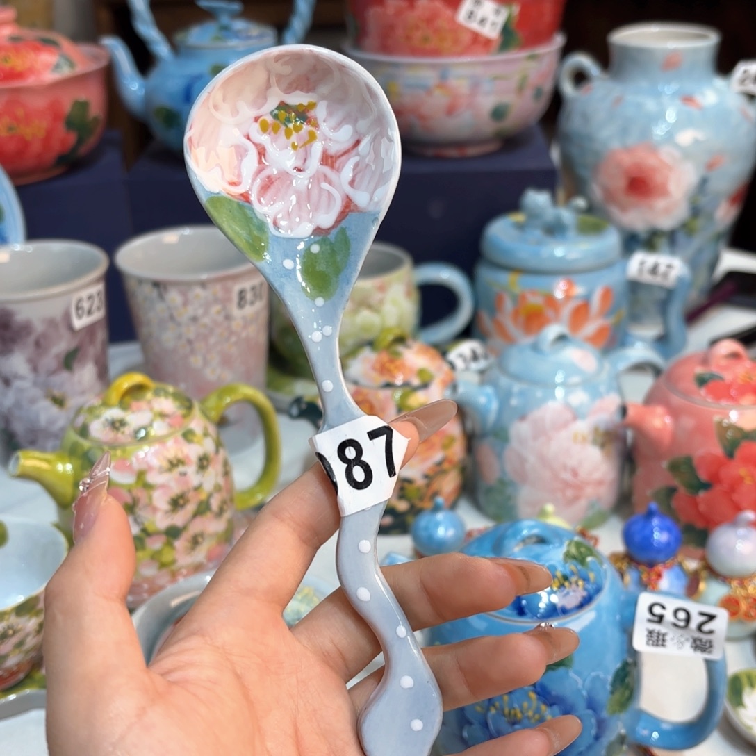 美***士景德镇手绘高温釉下彩陶瓷茶具