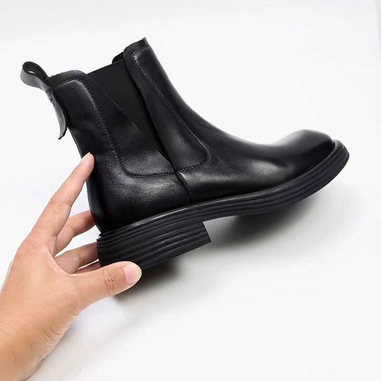 GD切尔西短靴女平底真皮单靴新款厚底短筒靴及踝靴女踝靴CKR 585