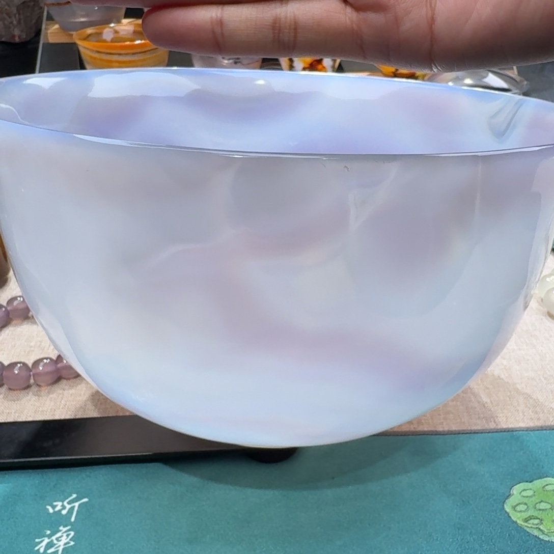 玛瑙/玉髓玛瑙盆未镶嵌平****乐