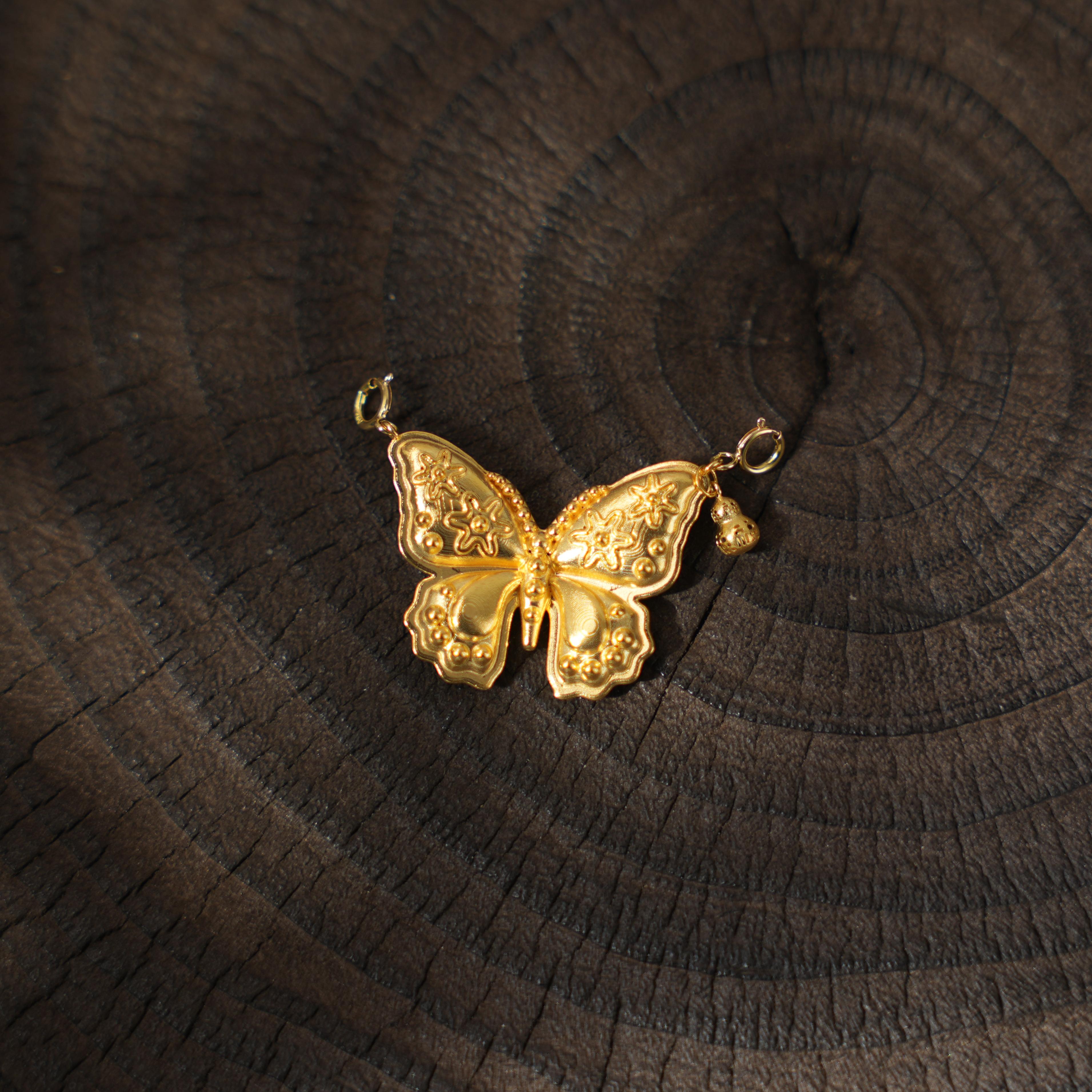 喜望-18K金蝴蝶吊坠2