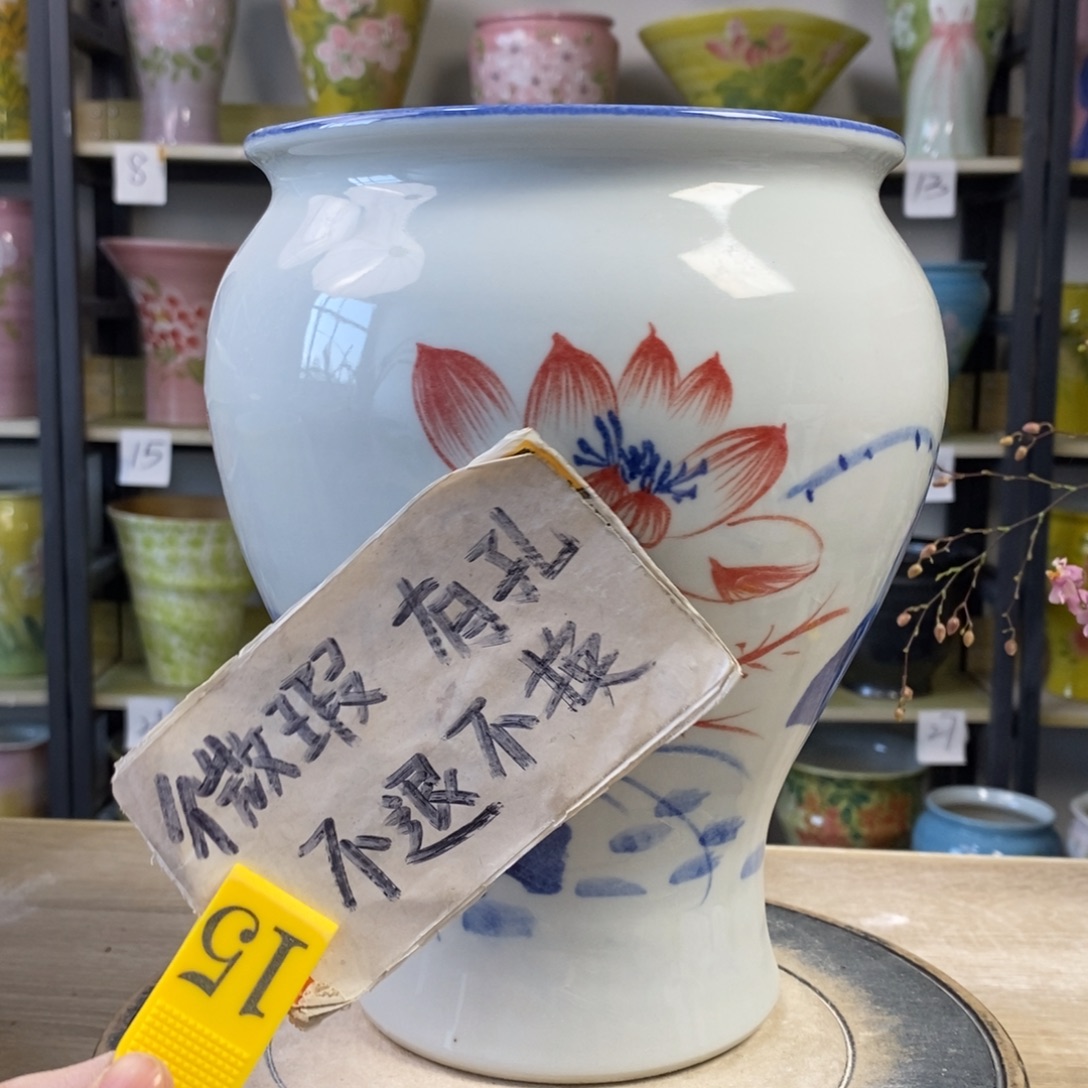 景德镇手工手绘陶瓷花盆