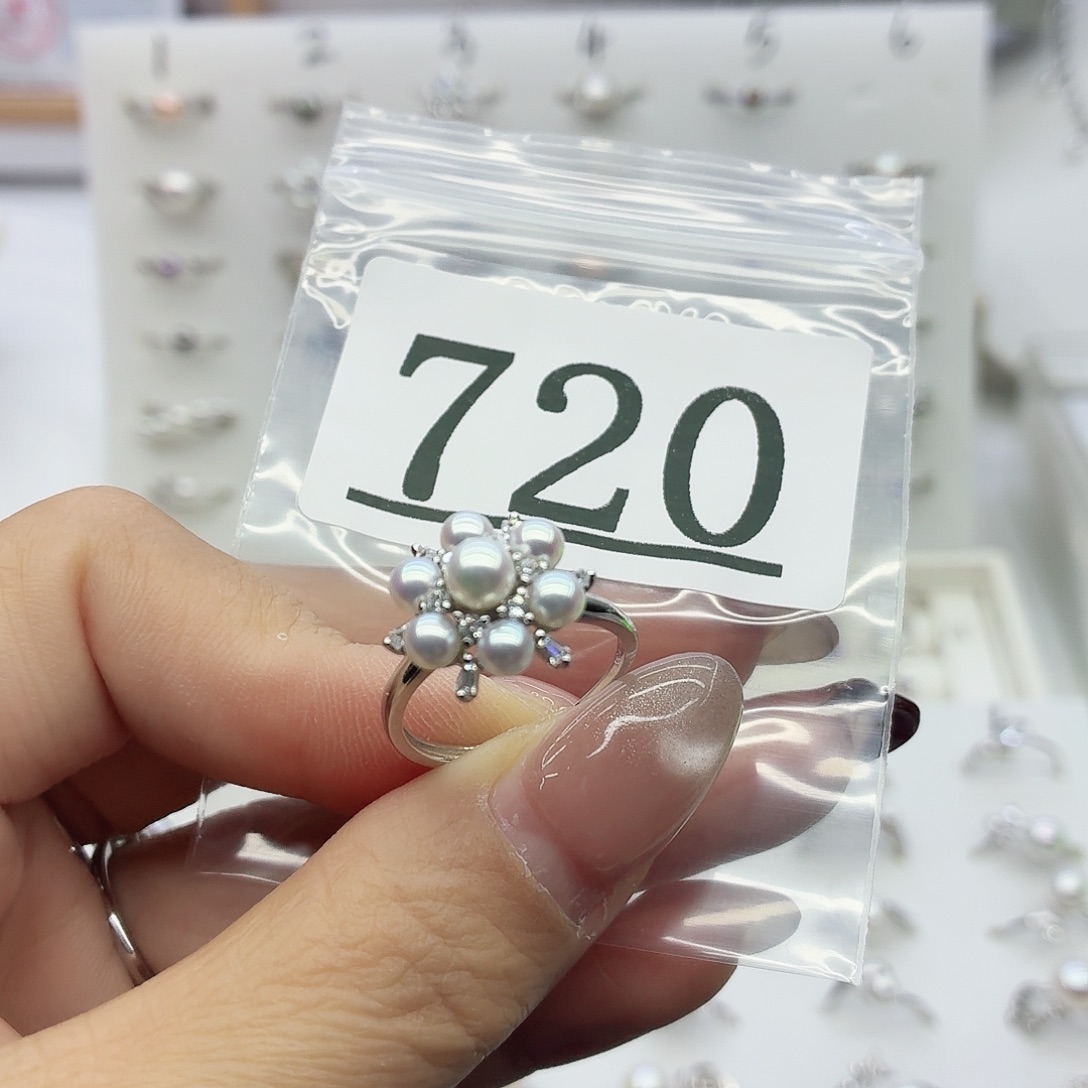 我***主银S925镶嵌珠宝奇石淡水珍珠720拍2发1