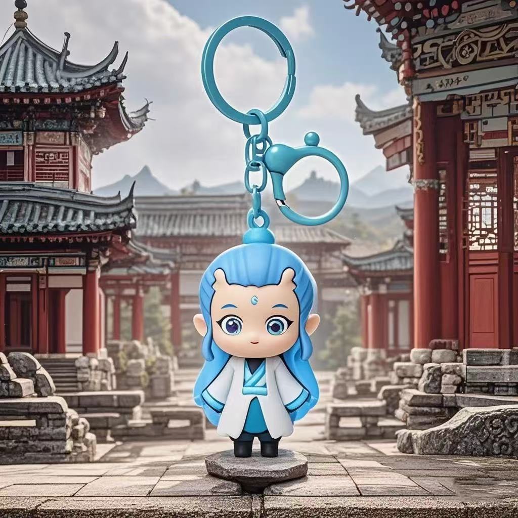 【立体娜吒钥匙扣】手办文化个性公仔挂件潮玩盲盒可爱书包挂饰