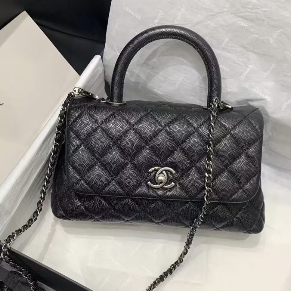 99新 Chanel/香奈儿 soblack coco handle小号/DT182