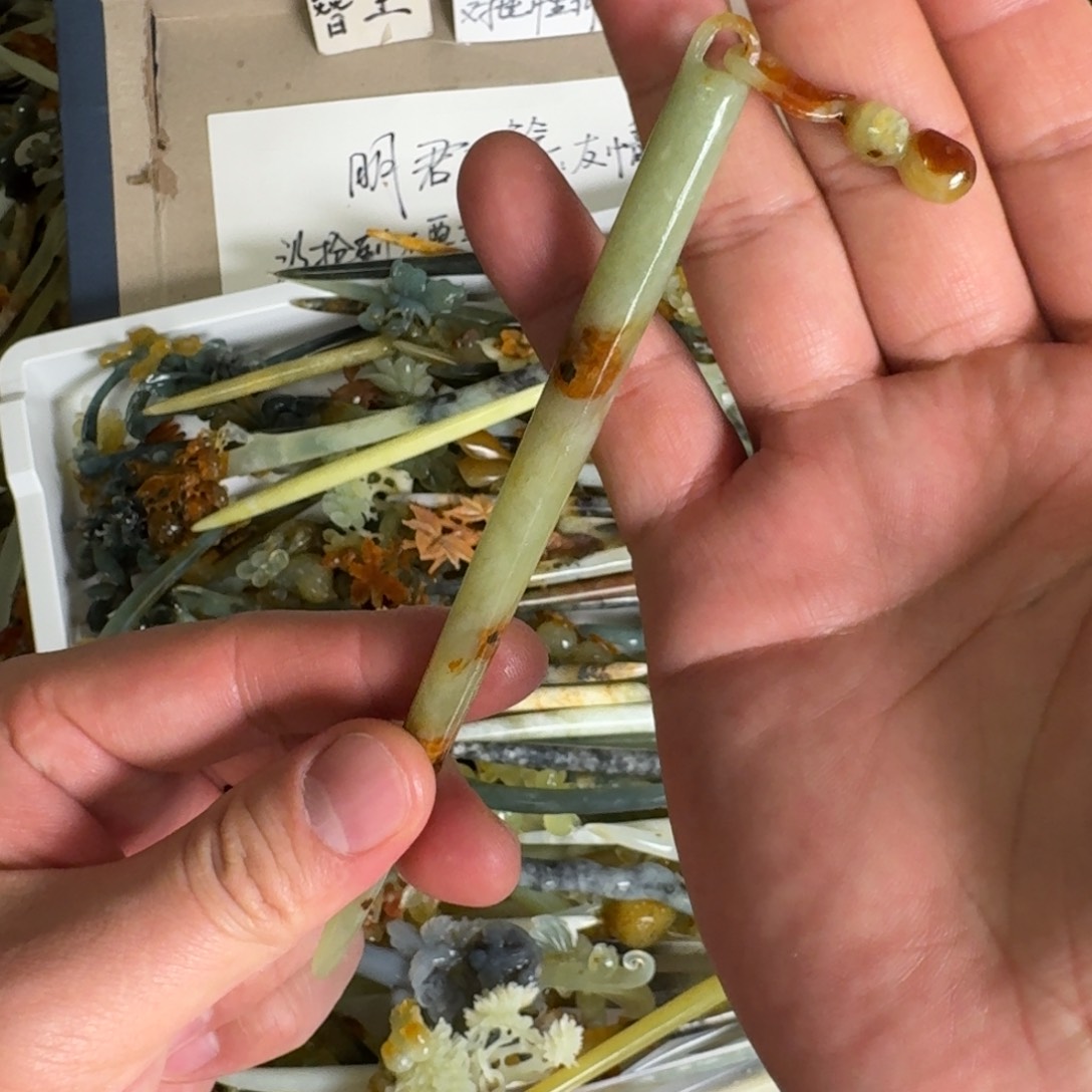 岫玉发簪未镶嵌明君玉簪贼拉好看