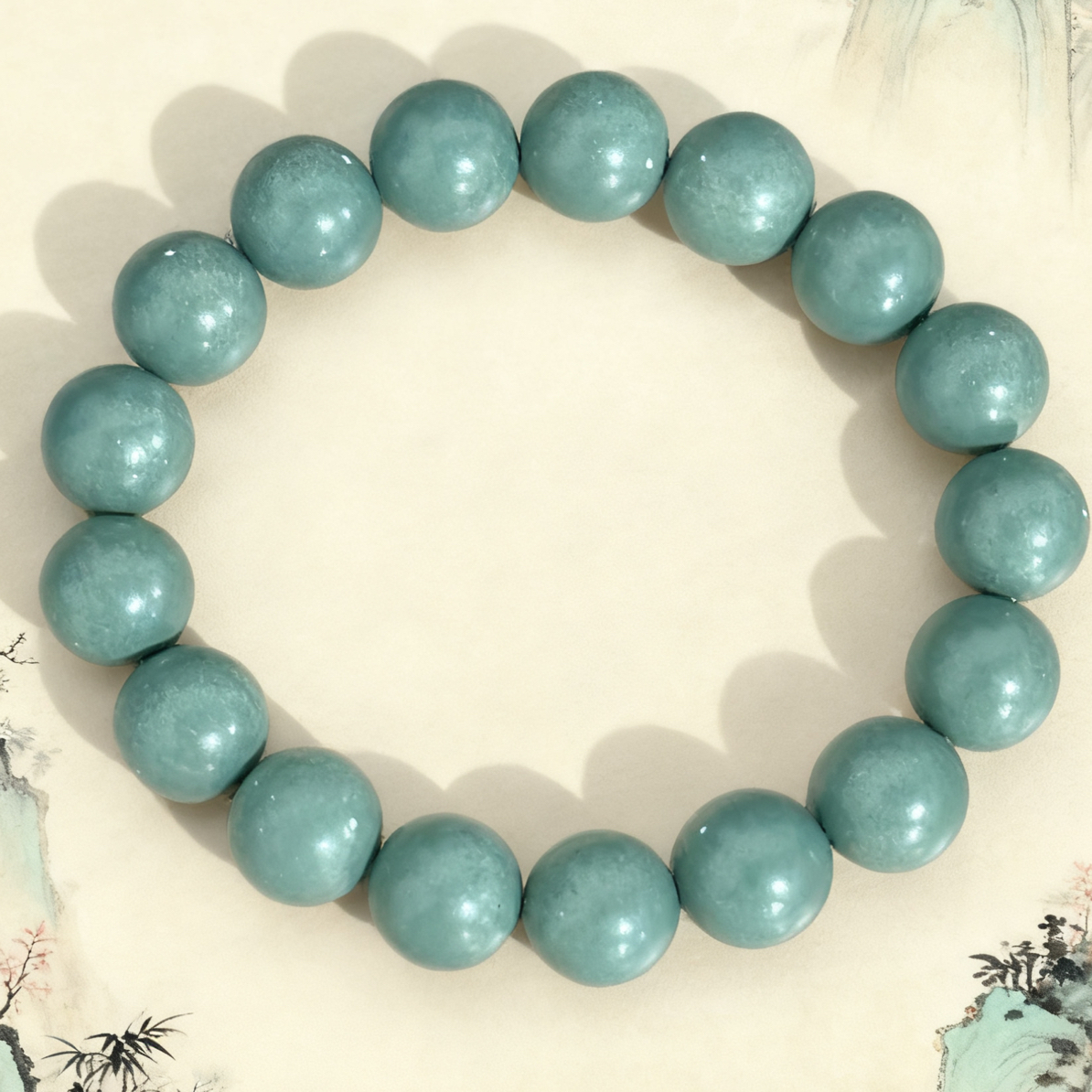 D001芳华·碧苍天然合香珠1.0单圈（微瑕）一串