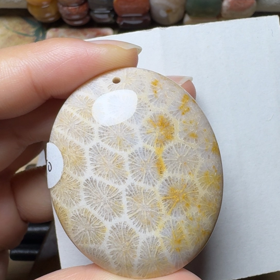 硅化玉未镶嵌网花，可盘