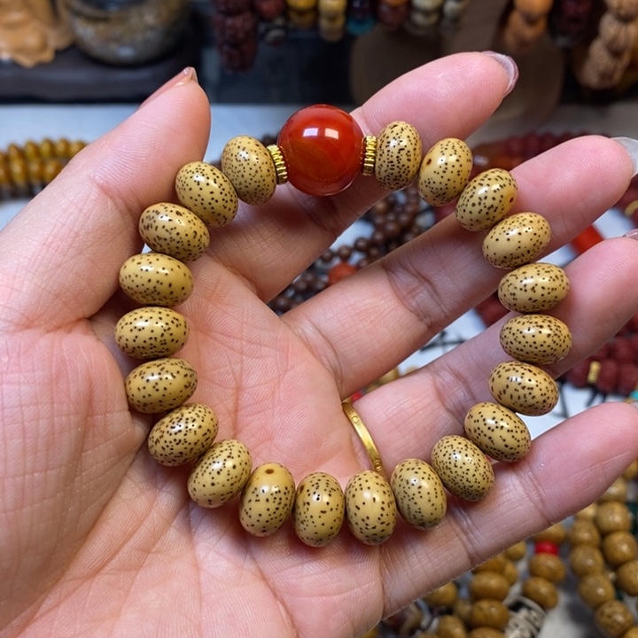 星月菩提吊坠黄金籽12.5