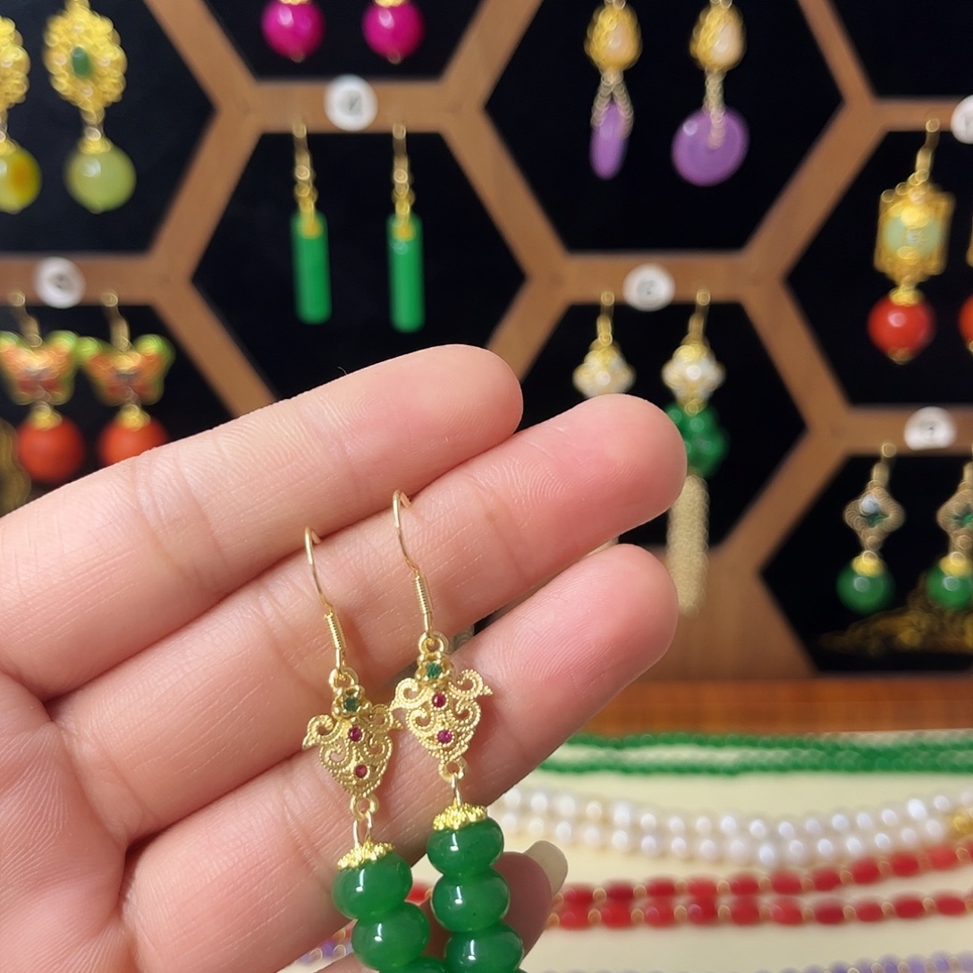 锆石合金925银耳饰