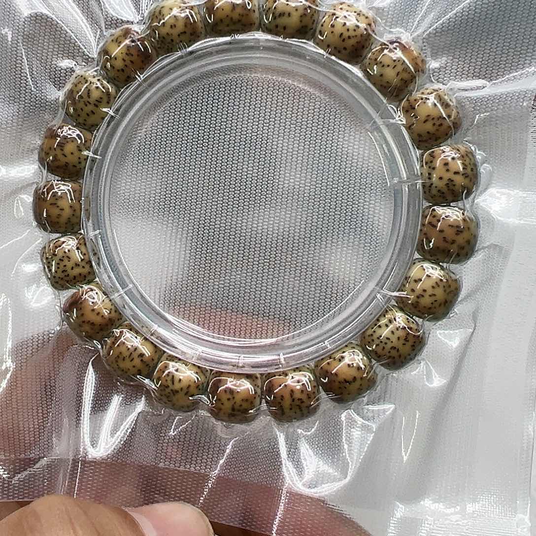 星月菩提手串41高端糯冰火烧云石玉星月菩提单圈11