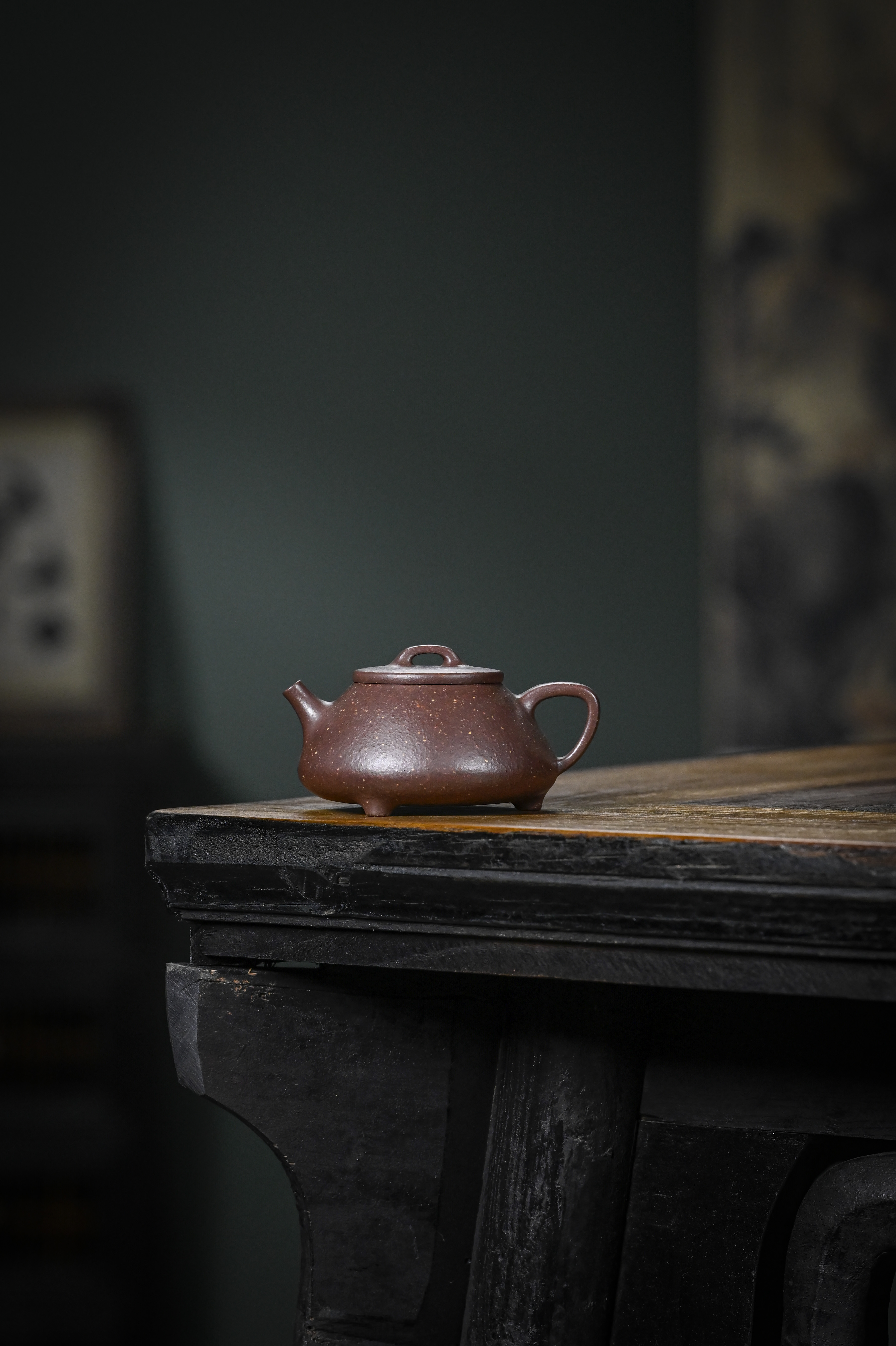 【底槽清·心舟石瓢壶】老林出品原矿紫砂底槽清精美心舟石瓢120CC