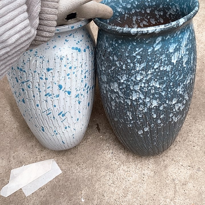 紫砂花盆口15高25瑕疵