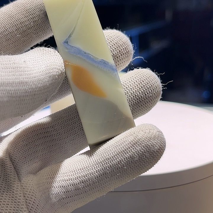 雾***天青田石青田三彩扁方