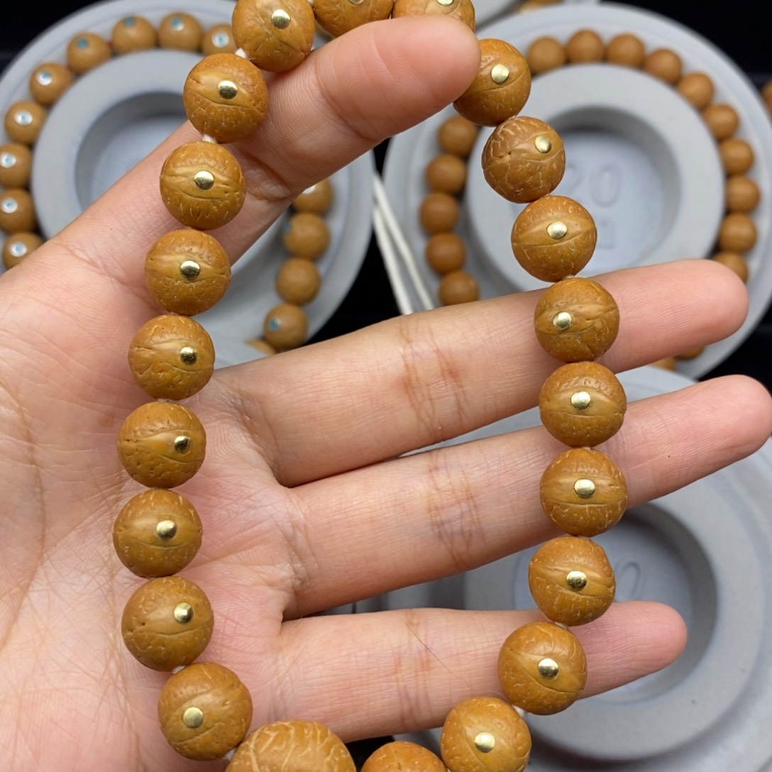 凤眼菩提手串12+新籽铜