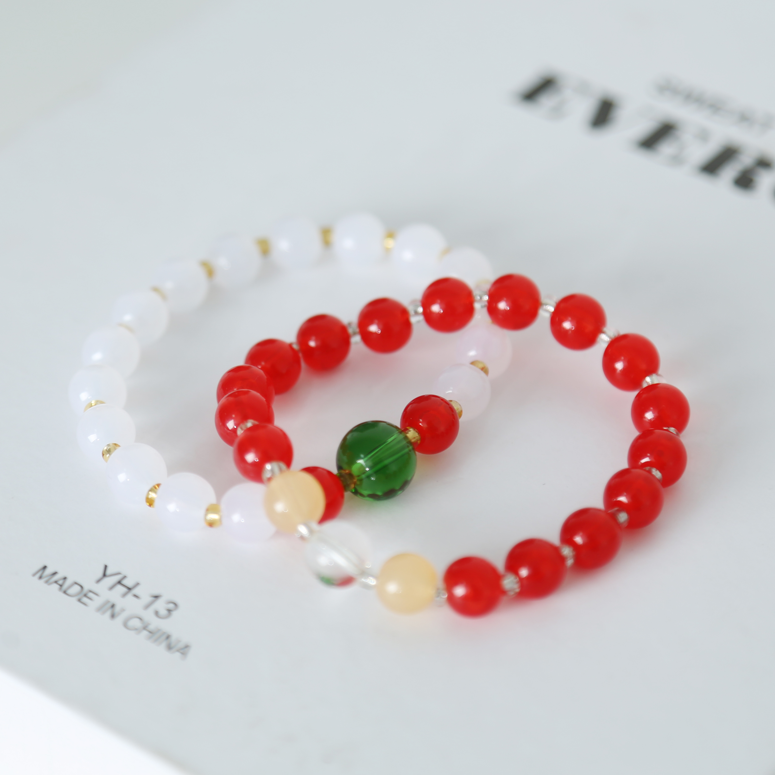 高级感爆款圆润饱满时尚潮流光泽感编织手链工艺品S207(十条装)