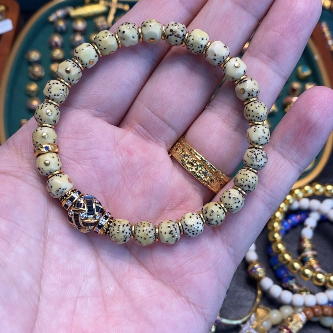 合成立方氧化锆手链足金镶嵌