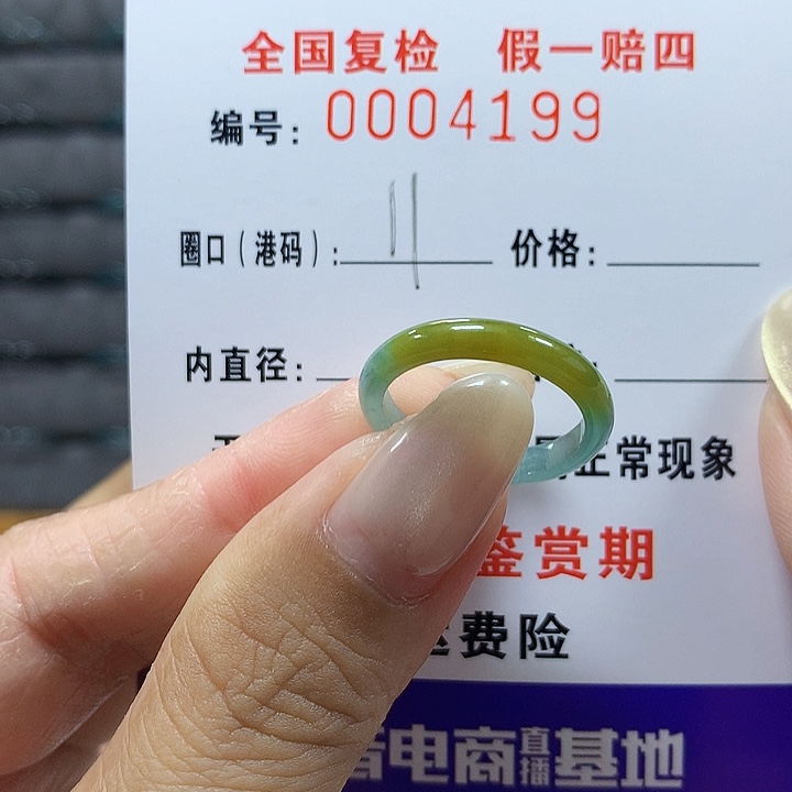 翡翠未镶嵌戒圈4199
