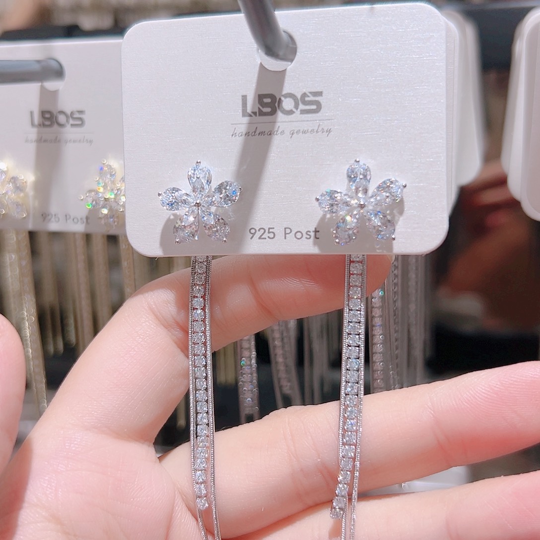 锆石纯铜合金耳环