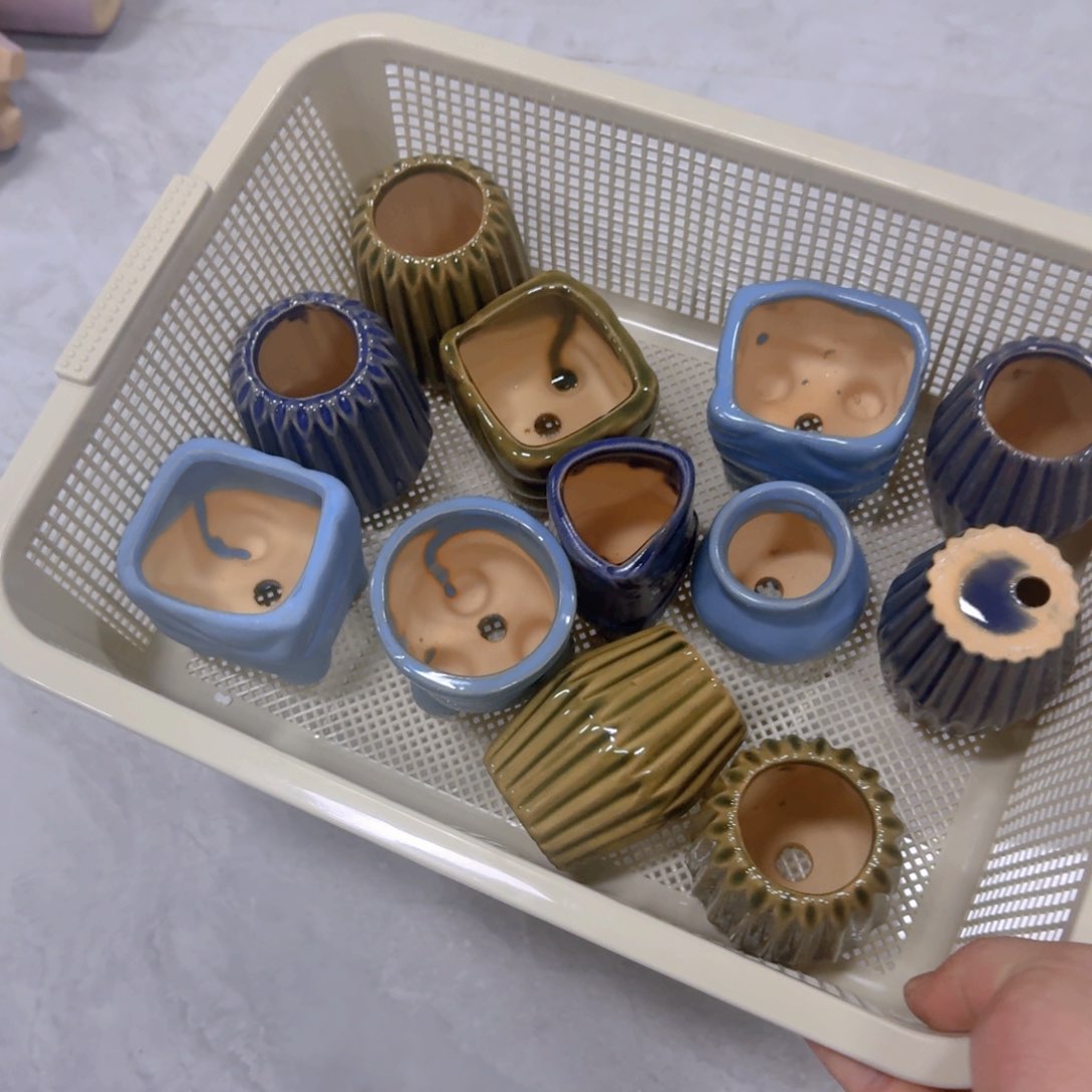 紫砂花盆随机十二个