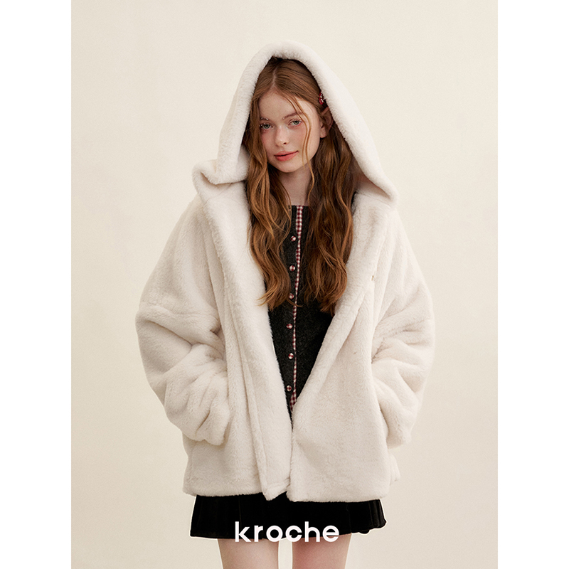 【雪宝专属】Kroche 渐入冬境 环保貂 连帽过冬保暖加厚毛毛外套