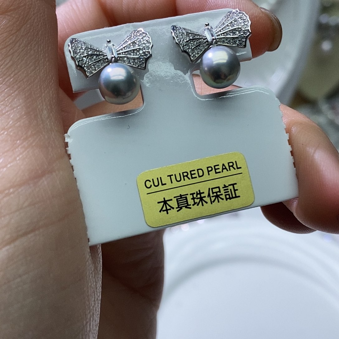 淡水珍珠耳钉未镶嵌